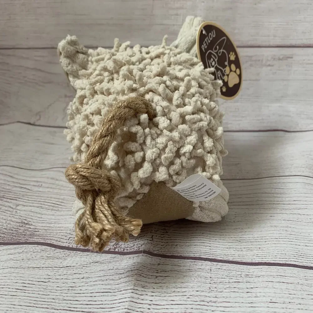 Petlou Warthog Dog Toy with Squeaker and Crinkle Ears Puppy Fetch Toss Play